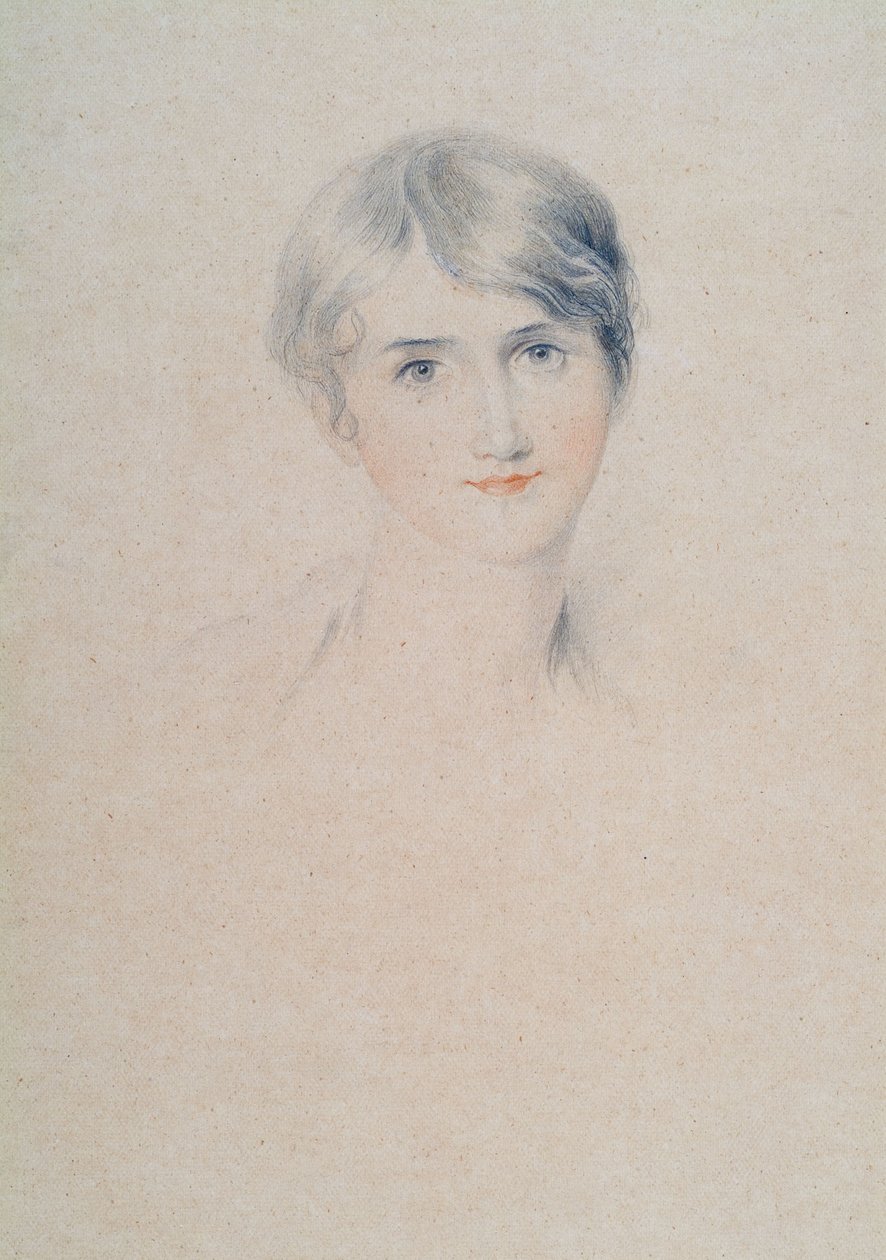 Portrét slečny Bloxhamové, cca 1800-10 (tužka a křída na papíře) od Thomas Lawrence