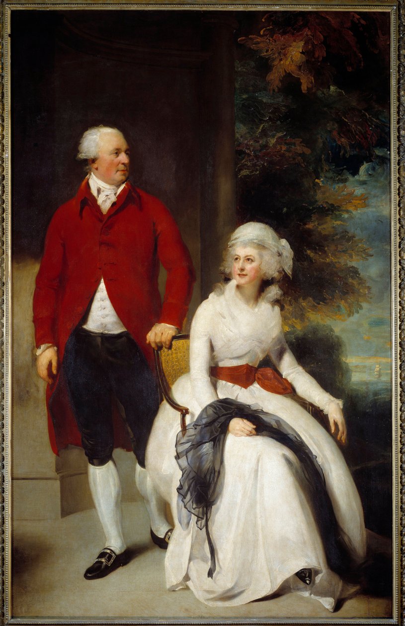 Portrét bankéře Julia Angersteina (1735-1823) a jeho druhé manželky Elizy Payne (1748-1800) Obraz sira Thomase Lawrence (1769-1830) 18. století Sun. 2,52 x 1,60 m od Thomas Lawrence