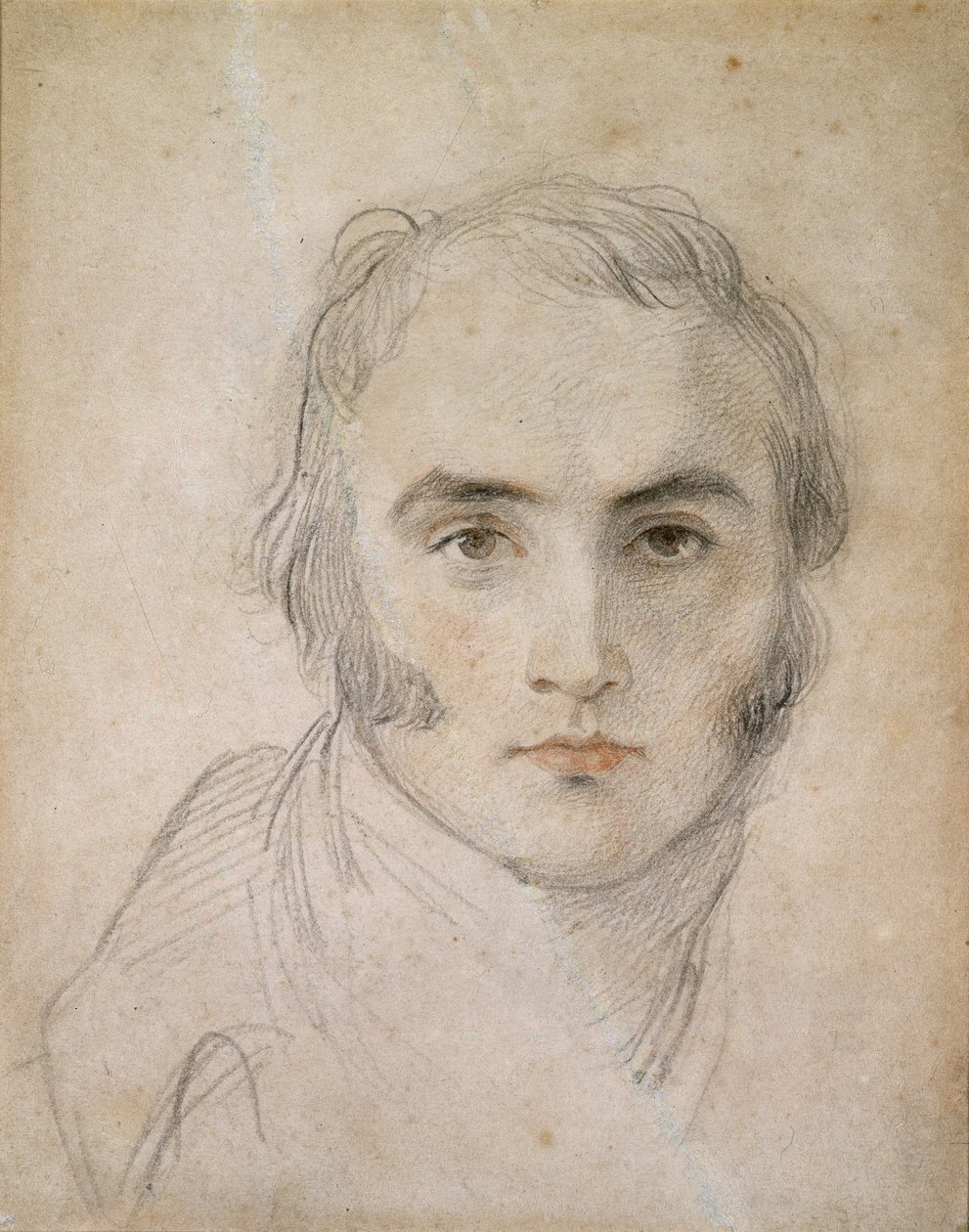 Autoportrét, 18. století (křída a wc na papíře) od Thomas Lawrence