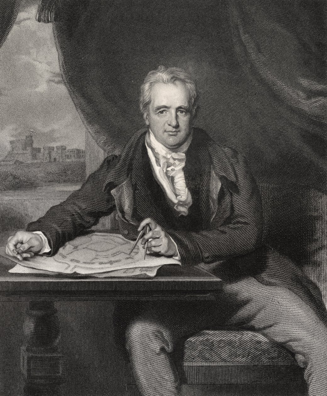 Sir Jeffry Wyatville, vyrytý H. Robinsonem, z 