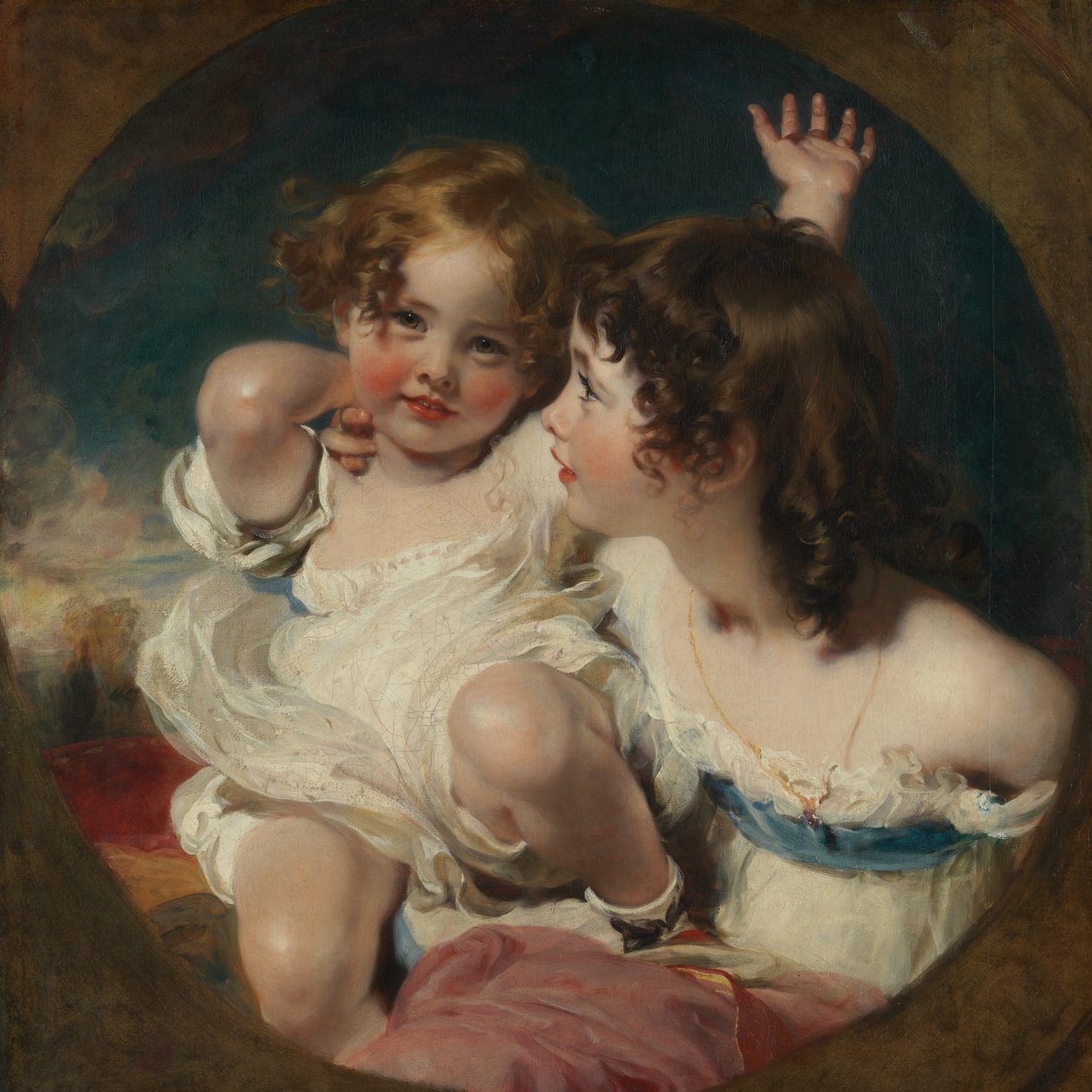 The Calmady Children Emily, 1818-1906, a Laura Anne, 1820-1894, 1823. od Thomas Lawrence