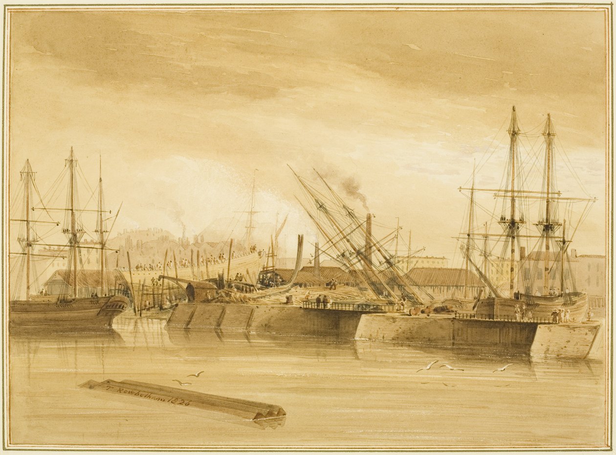 Východní Wapping Dock, ukazující barque 