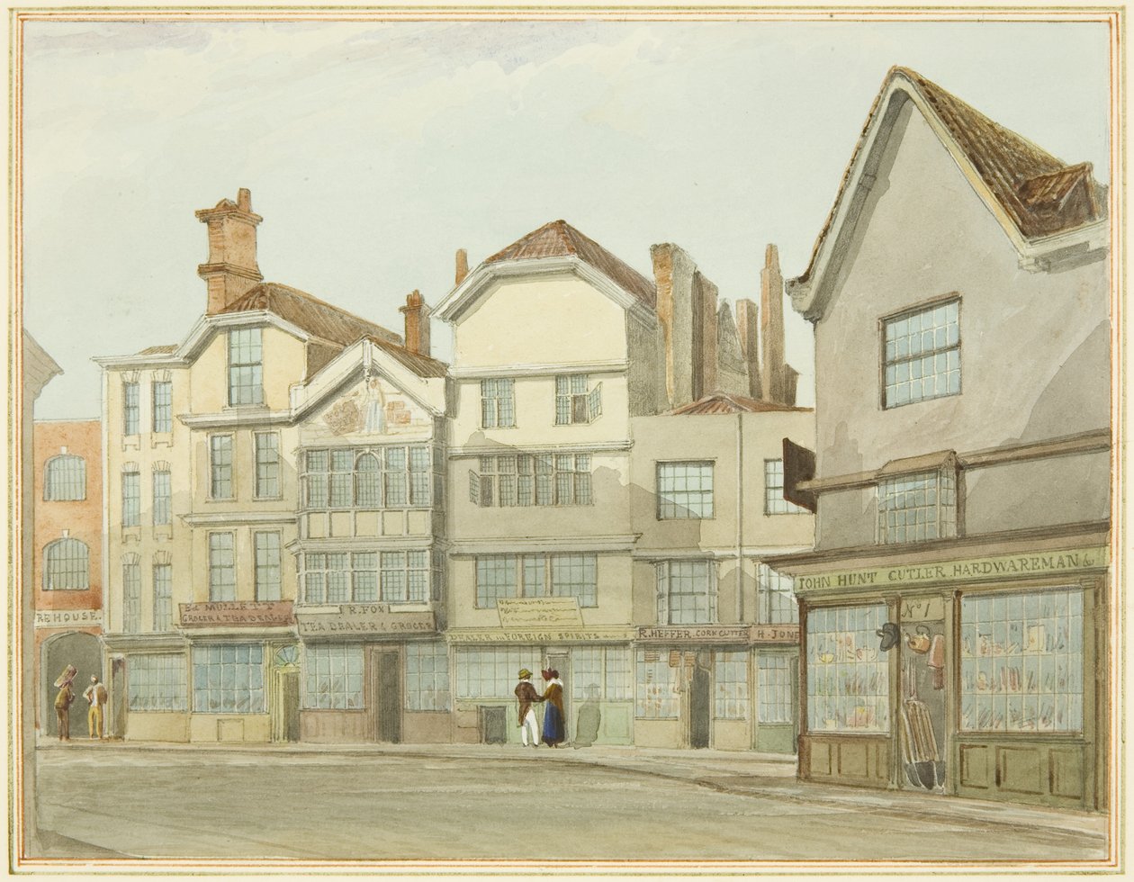 Peter Street (akvarel na papíře) od Thomas Leeson the Elder Rowbotham