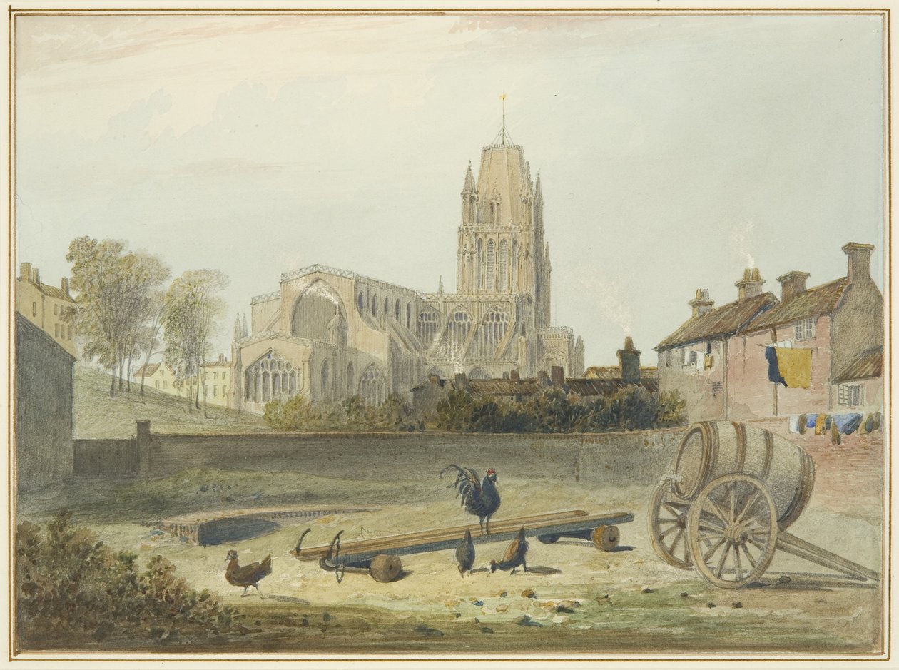 St Mary Redcliffe Church od severovýchodu od Thomas Leeson the Elder Rowbotham