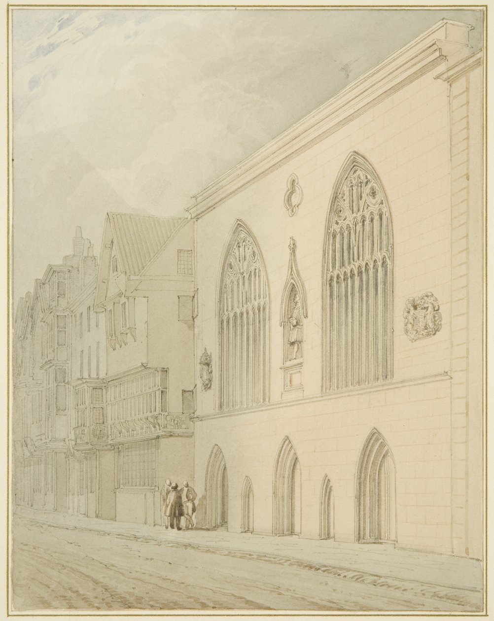 The Guildhall (akvarel na papíře) od Thomas Leeson the Elder Rowbotham