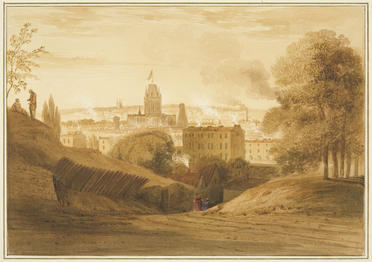 Pohled z Bath Road, poblíž Wells, Totterdown od Thomas Leeson the Elder Rowbotham