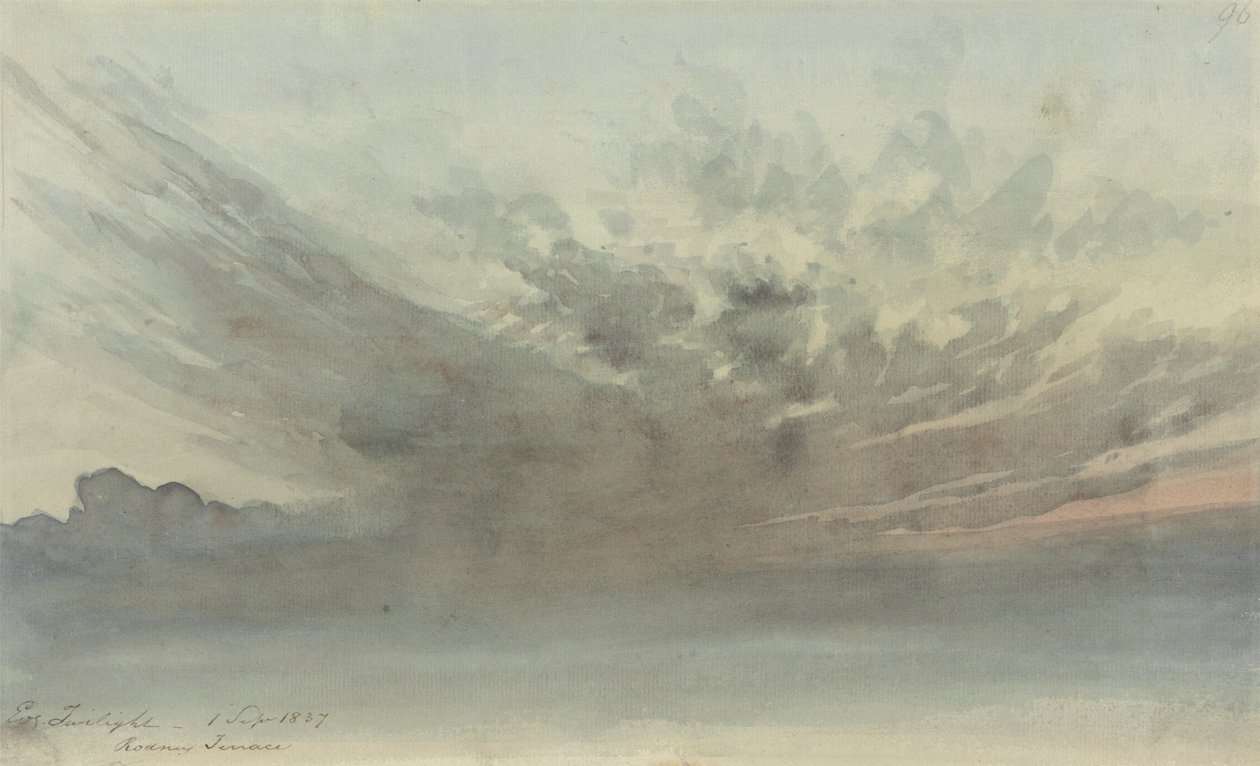 Cloud Study - Večerní soumrak, Rodney Terrace od Thomas Lindsay