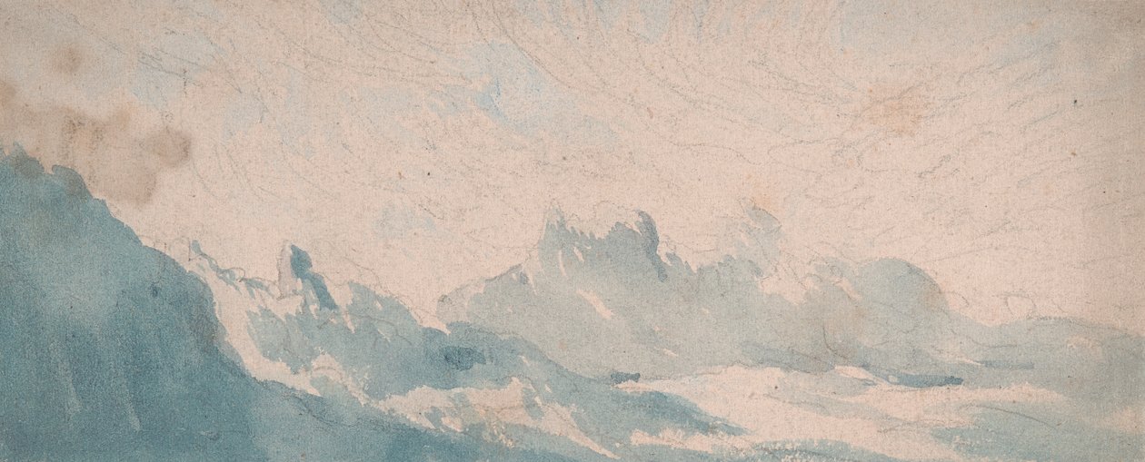 Jemný mrak nad alpským útvarem od Thomas Lindsay