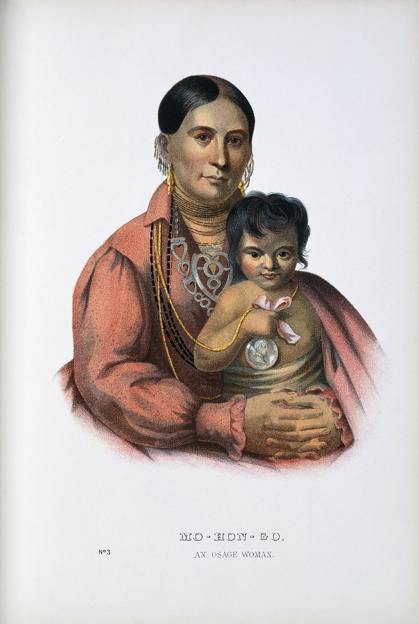 Do-Hon-Go, Osage žena od Thomas Loraine (after) McKenney