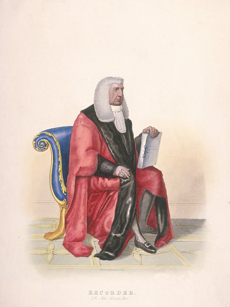 Zapisovatel City of London, Sir John Silvester, v občanském kostýmu, 1825 od Thomas Lord Busby