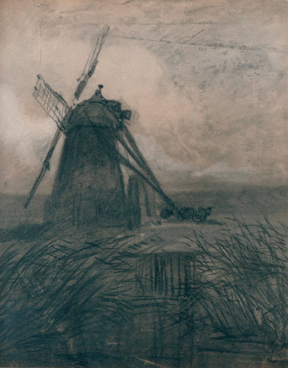 A Marsh Mill, c1840 od Thomas Lound