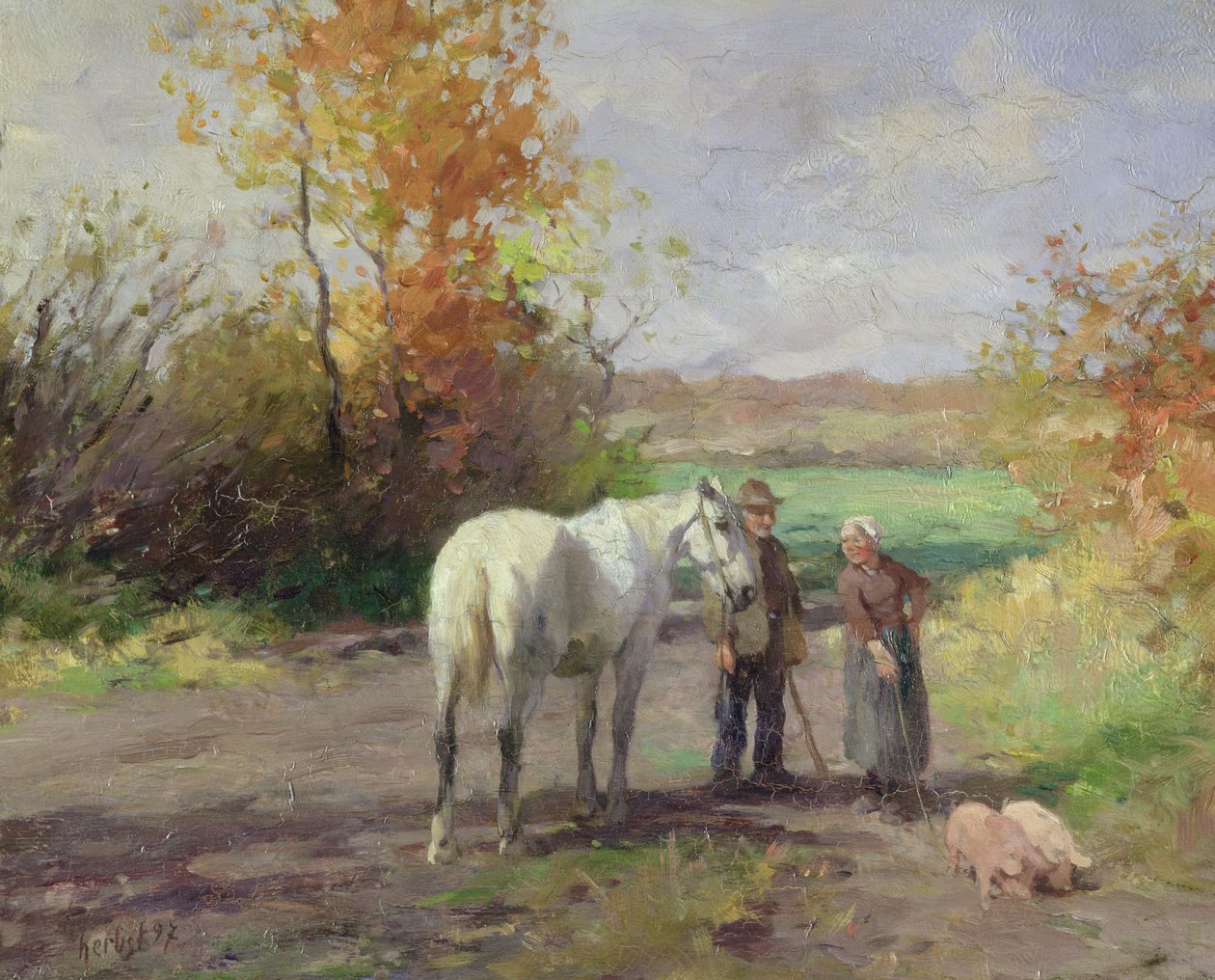 Setkání na cestě do pole, 1897 od Thomas Ludwig Herbst