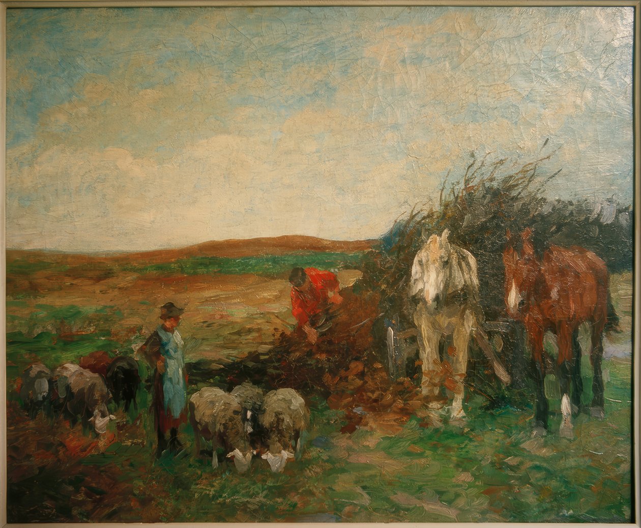Brushwood vůz a ovce od Thomas Ludwig Herbst