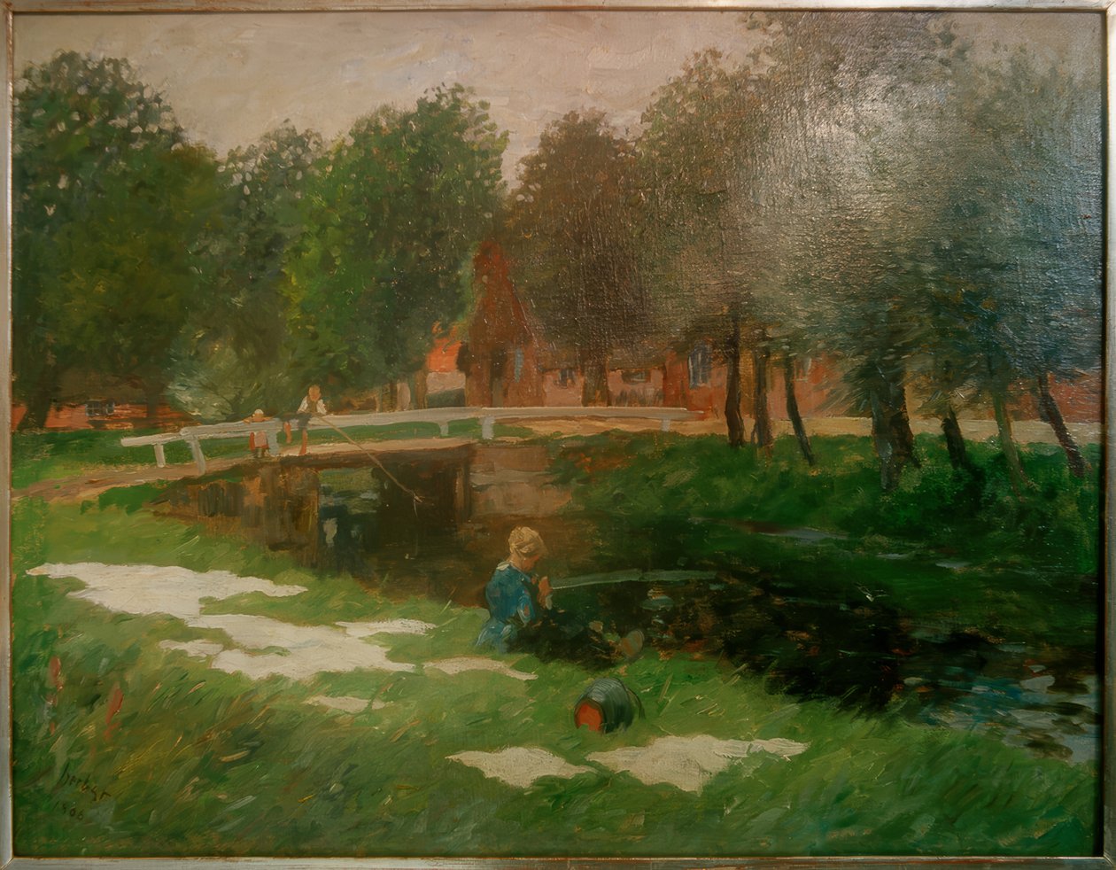 Prací bělidlo na kanálu od Thomas Ludwig Herbst