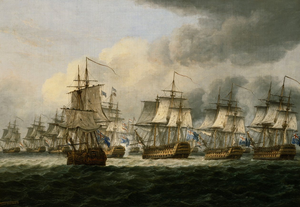 Bitva u Doggerbank, 5. srpna 1781, 1834 od Thomas Luny