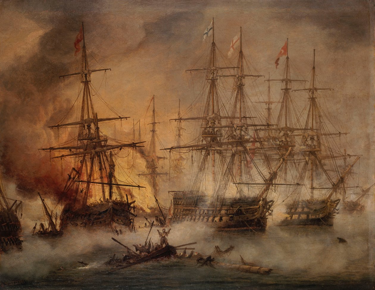Bitva u Navarina, 20. října 1827 od Thomas Luny