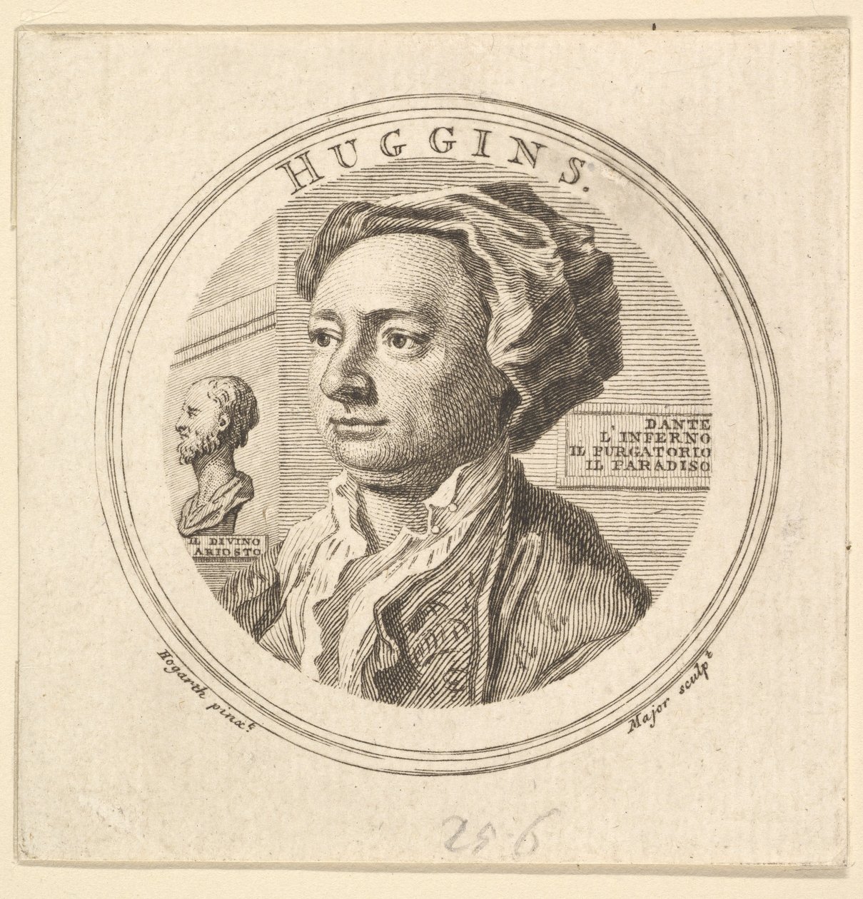 Portrét Williama Hugginse, překladatele Ariosta, 1760. od Thomas Major