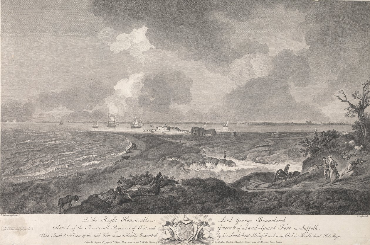 Jihovýchodní pohled na pevnost tLand-Guard v Suffolku od Thomas Major