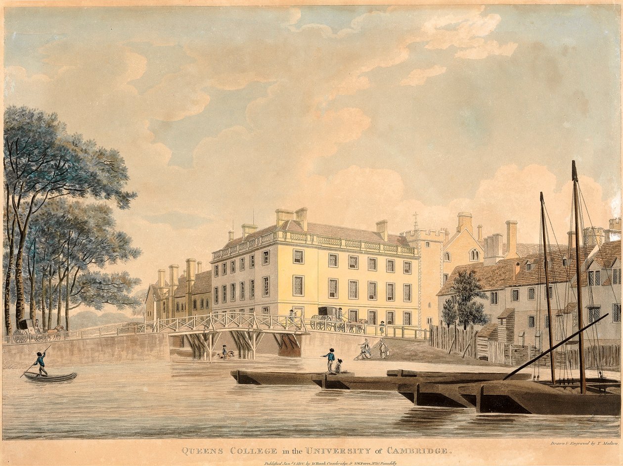 Queens College na University of Cambridge, hospoda 1800. od Thomas Malton