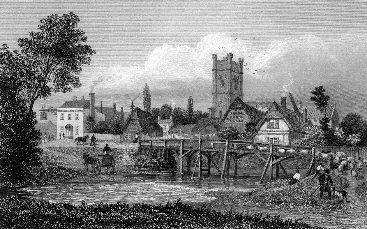 Easton, poblíž Great Dunmow, Essex, vyrytý Henry Adlard, 1832 od Thomas Mann Baynes