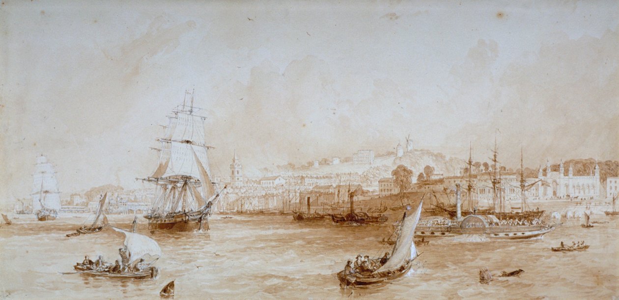 Gravesend, Kent, c1830 od Thomas Mann Baynes