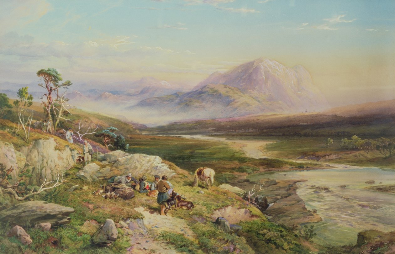 End of the Shoot, Loch Maree (akvarel na papíře) od Thomas Miles II Richardson