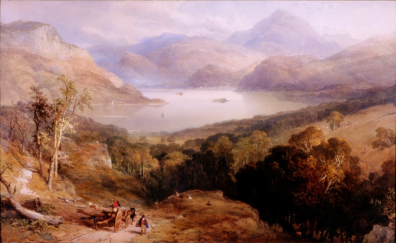 Ullswater, asi 1842 (akvarel a kvaš) od Thomas Miles II Richardson