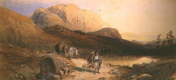 Návrat z kopce (akvarel) od Thomas Miles Richardson