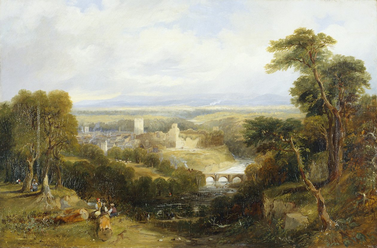 Richmond, Yorkshire (olej na plátně) od Thomas Miles Richardson