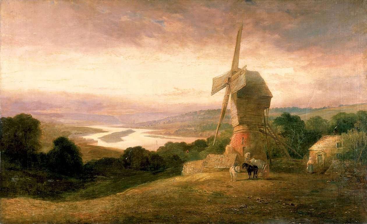 Tyne z Windmill Hills, Gateshead, kolem roku 1818 od Thomas Miles Richardson