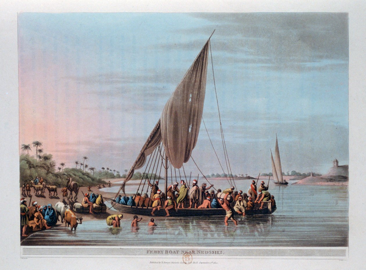 Trajekt poblíž Nedssili, Egypt, 1801 od Thomas Milton