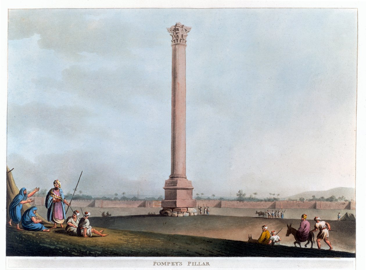 Pompeiův sloup, Alexandrie, Egypt, 1802 od Thomas Milton