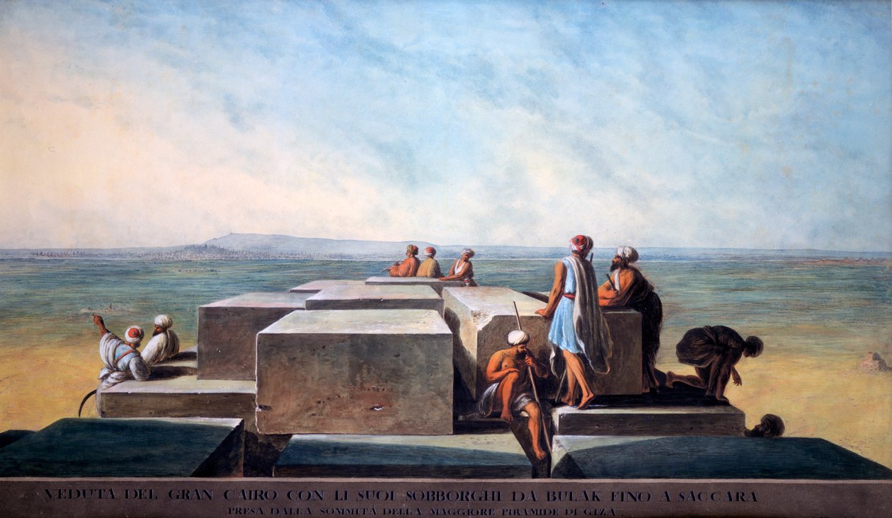 Vrchol první pyramidy v Gíze, 1794 od Thomas Milton