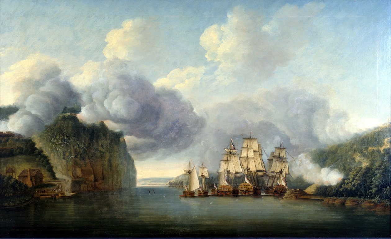 Vynucení přechodu řeky Hudson, 9. října 1776 od Thomas Mitchell