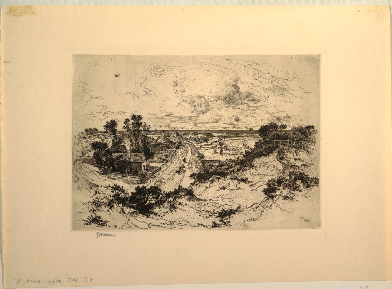 Cesta blízko moře, Easthampton, New York od Thomas Moran