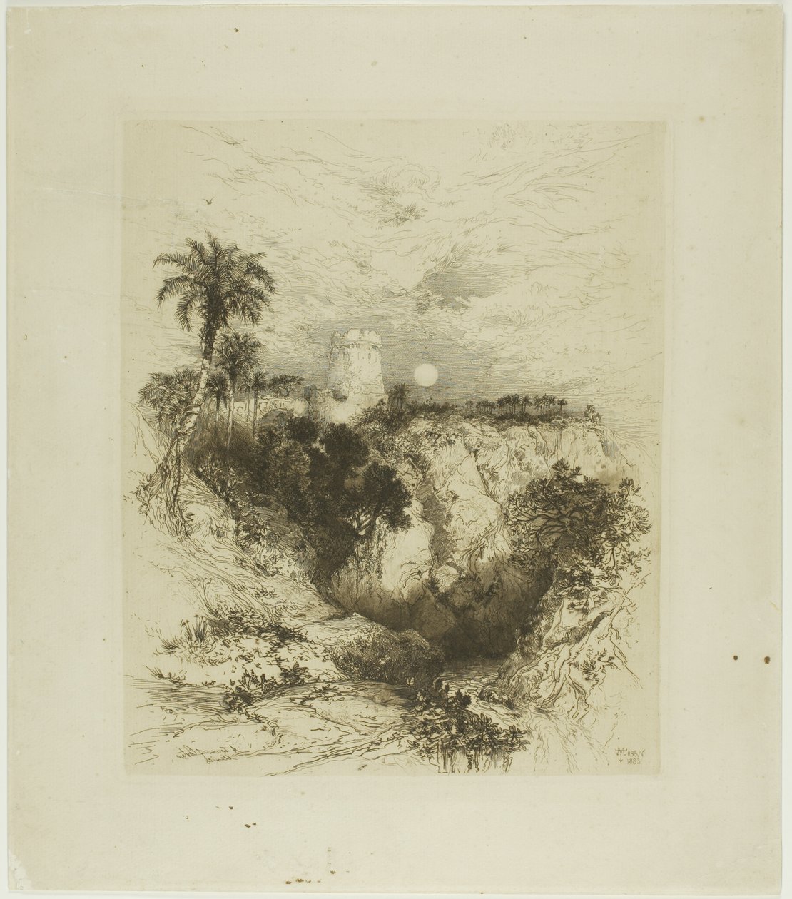Věž Cortez od Thomas Moran