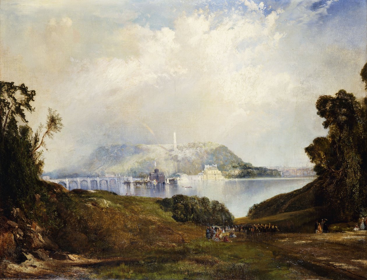 Pohled na Fairmont Waterworks, Philadelphia, od Thomas Moran
