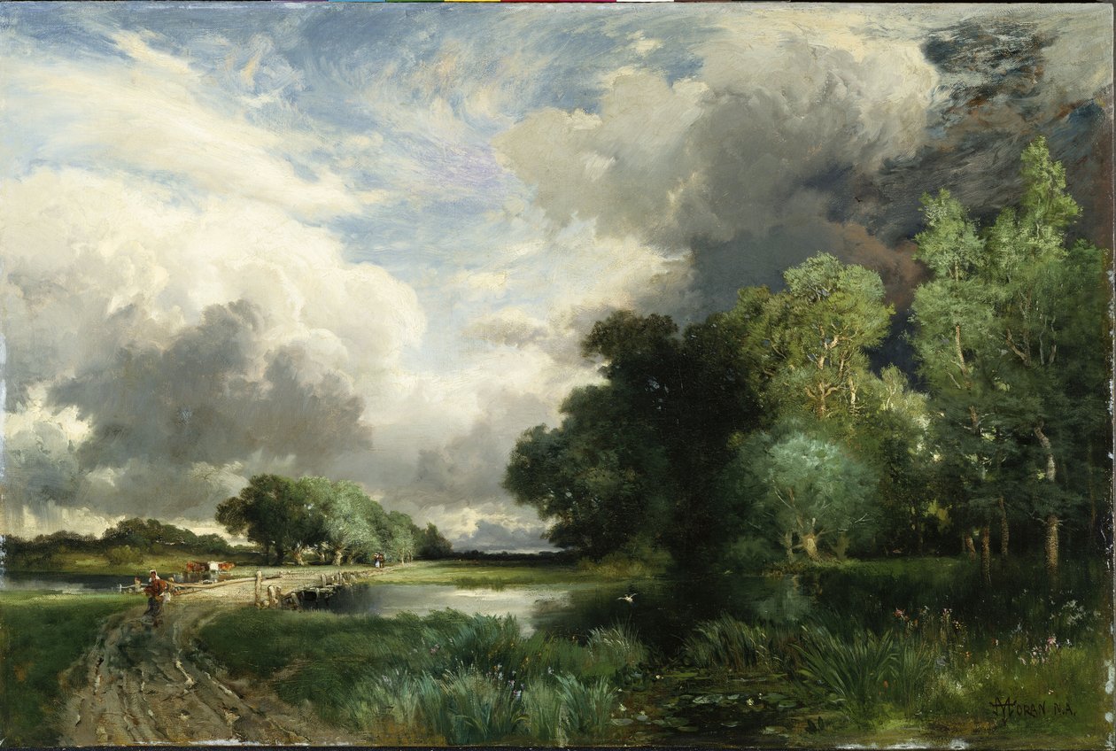 Blížící se bouřkové mraky od Thomas Moran