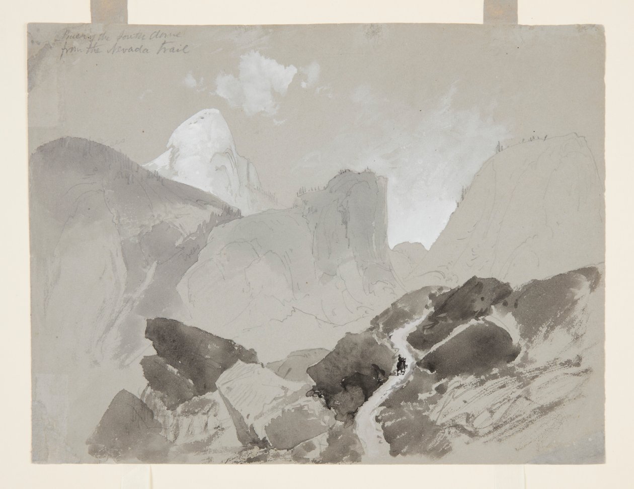 Zadní část South Dome od Nevada Trail, Yosemite od Thomas Moran