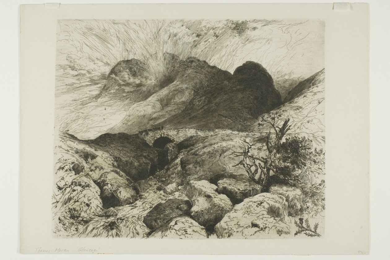 Most v průsmyku Glencoe, Skotsko od Thomas Moran