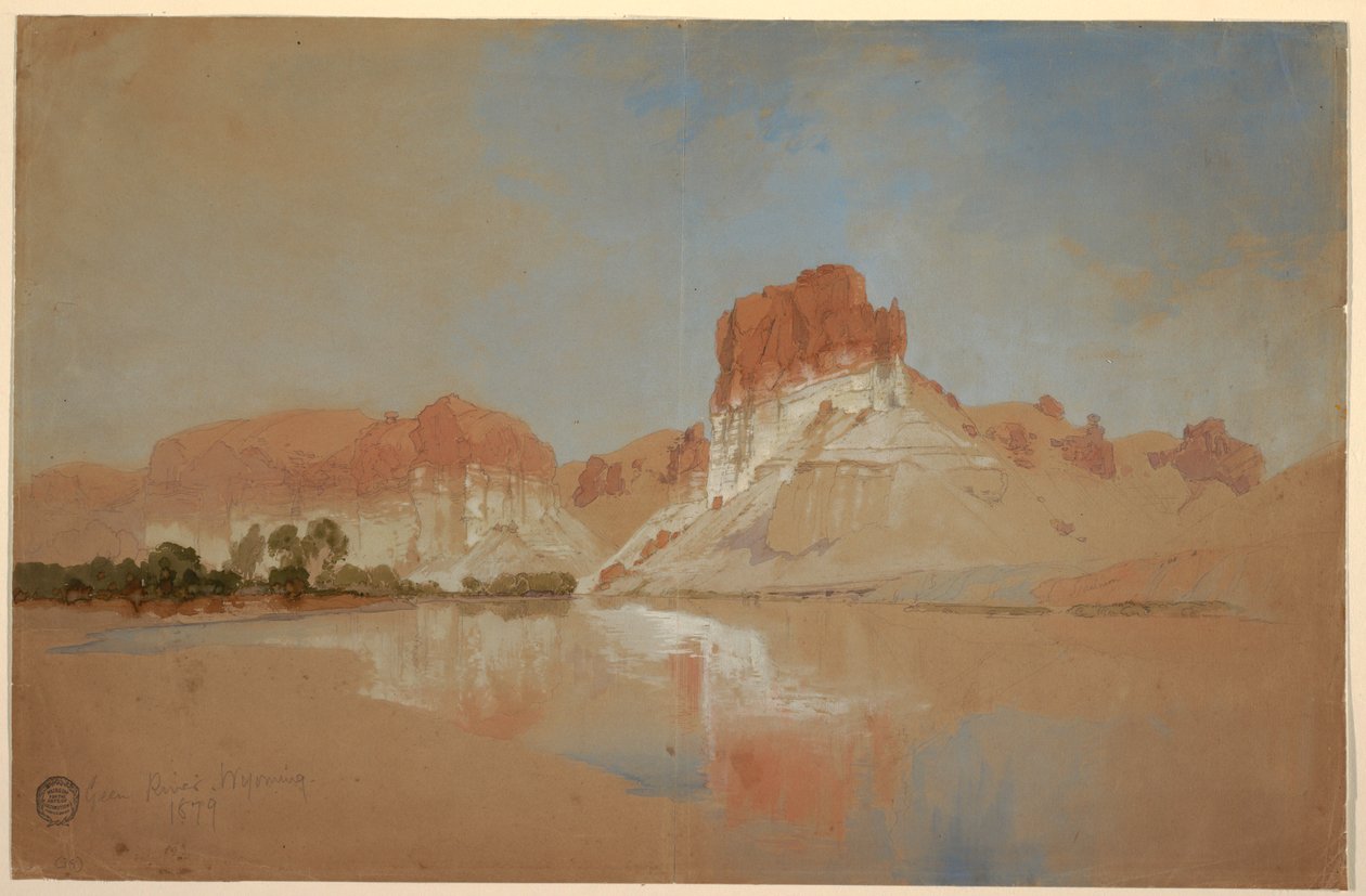 Kresba, Green River, Wyoming Territory, 1879 od Thomas Moran