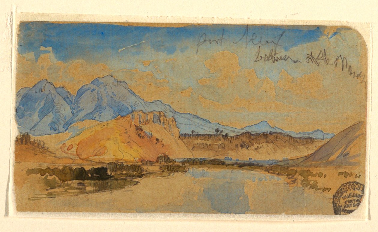 Kresba, Port Neuf Canyon, Idaho, pravděpodobně 1879 od Thomas Moran