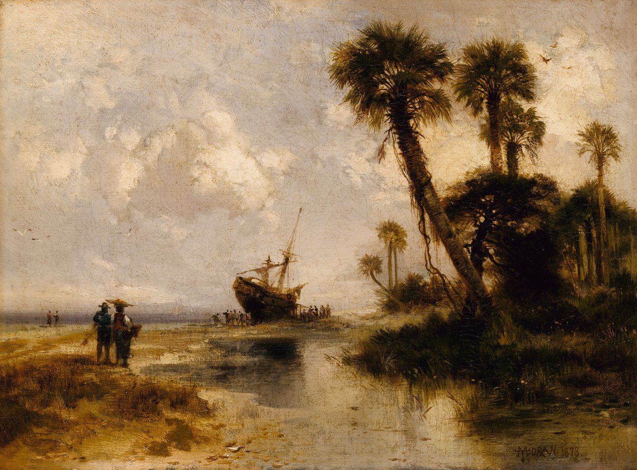 Fort George Island, Florida, 1878. od Thomas Moran