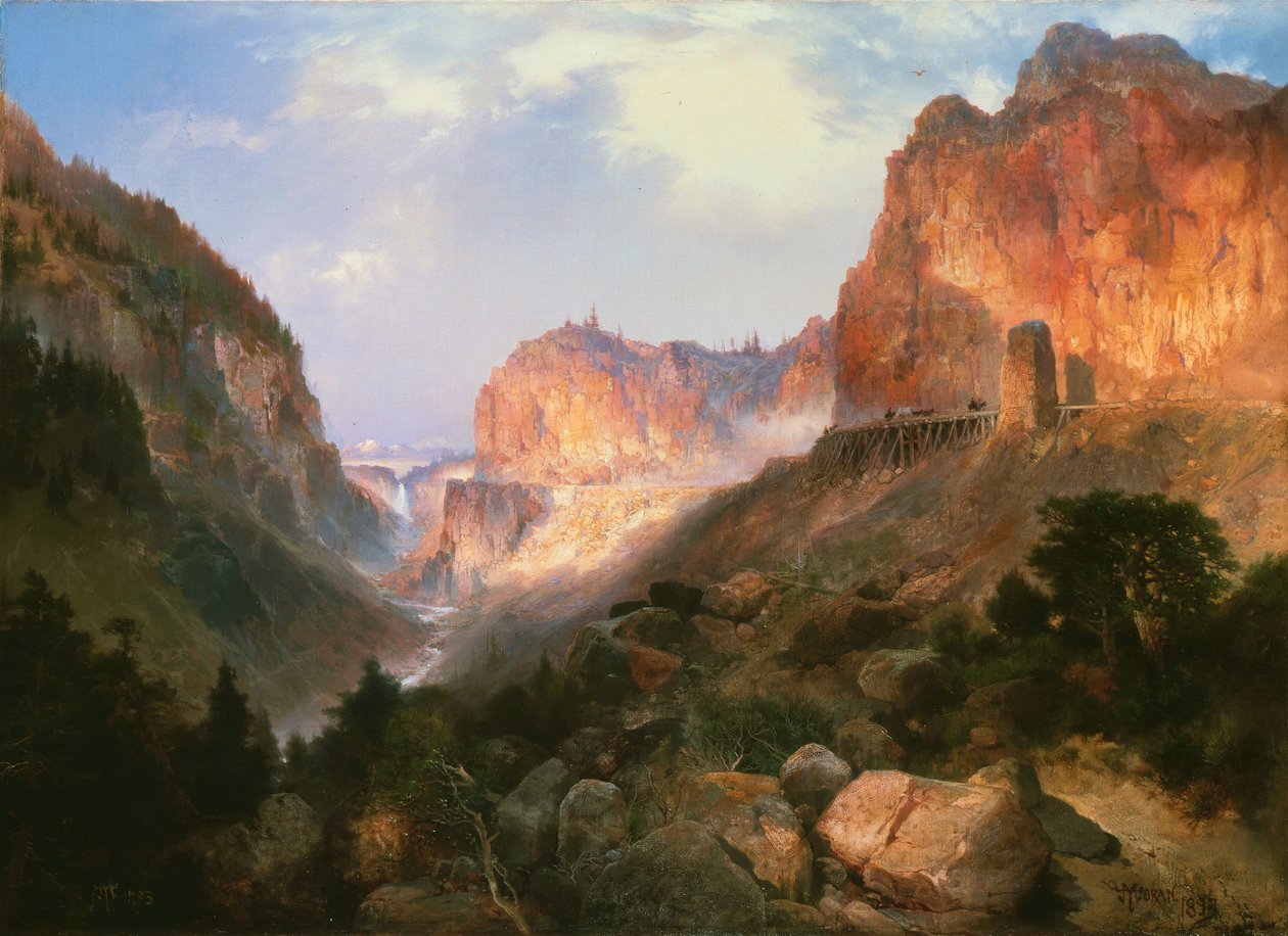 Golden Gate, Yellowstonský národní park od Thomas Moran