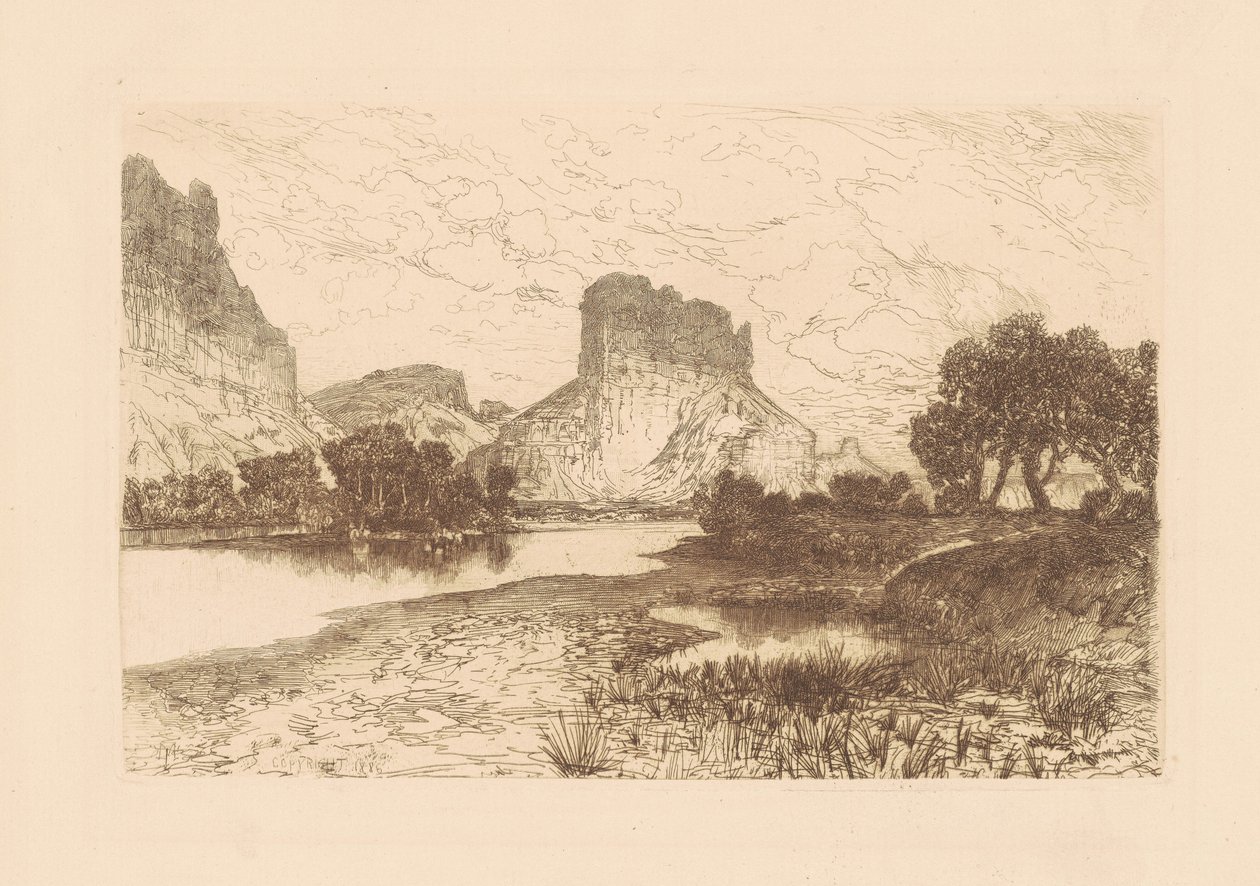 Green River, území Wyomingu od Thomas Moran