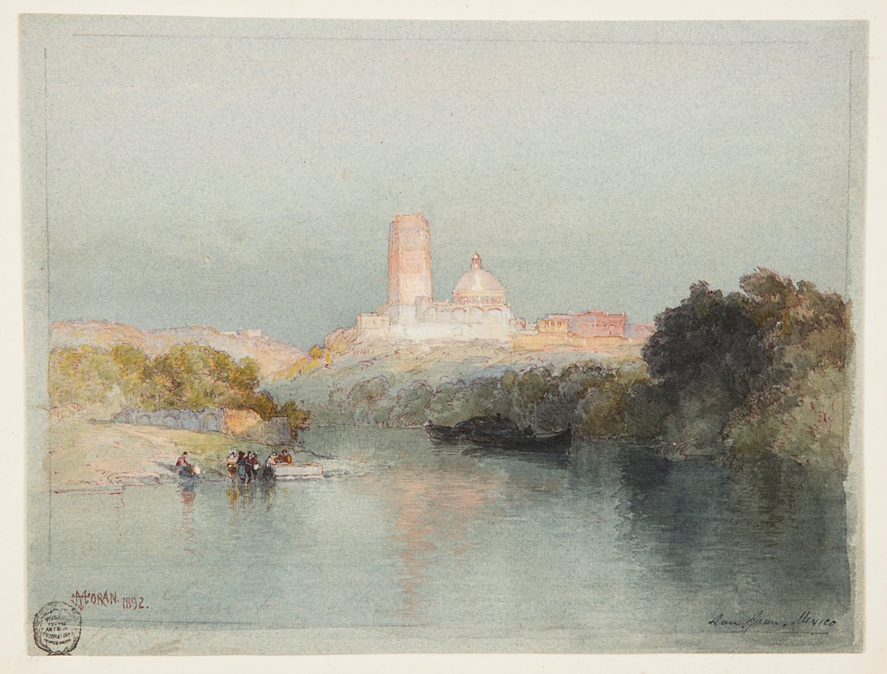 Hacienda na řece Lerma, San Juan, Mexiko od Thomas Moran