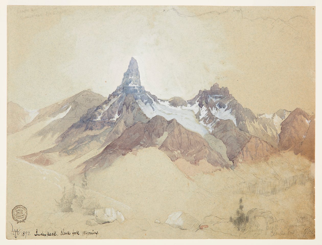 Index Peak, Clarks Fork, Wyoming od Thomas Moran
