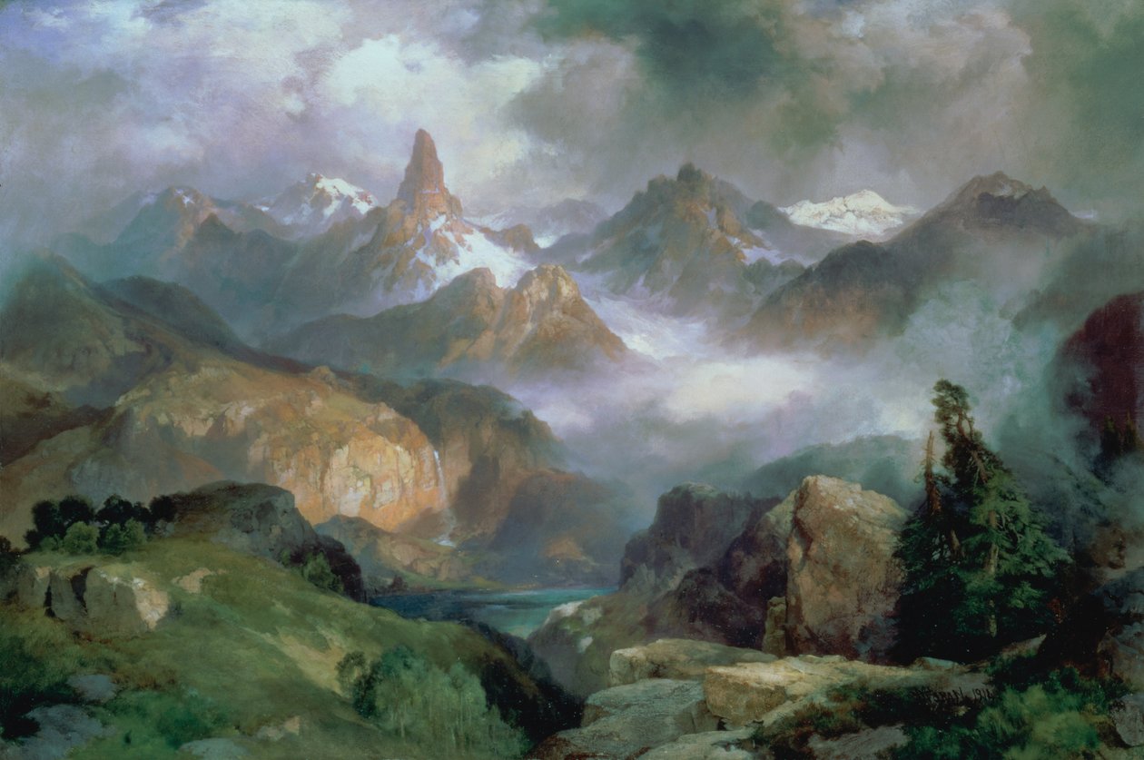 Index Peak, Yellowstonský národní park od Thomas Moran