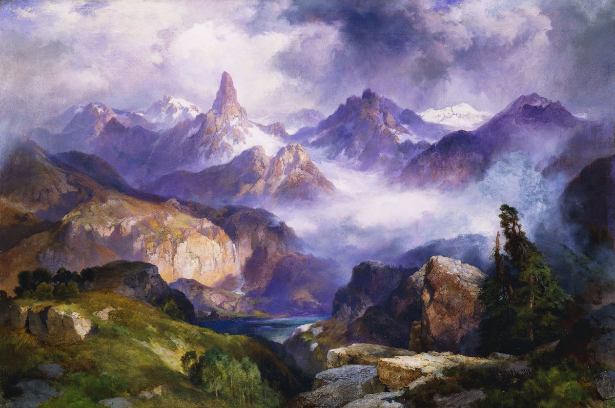 Index Peak, Yellowstonský národní park, 1914 od Thomas Moran