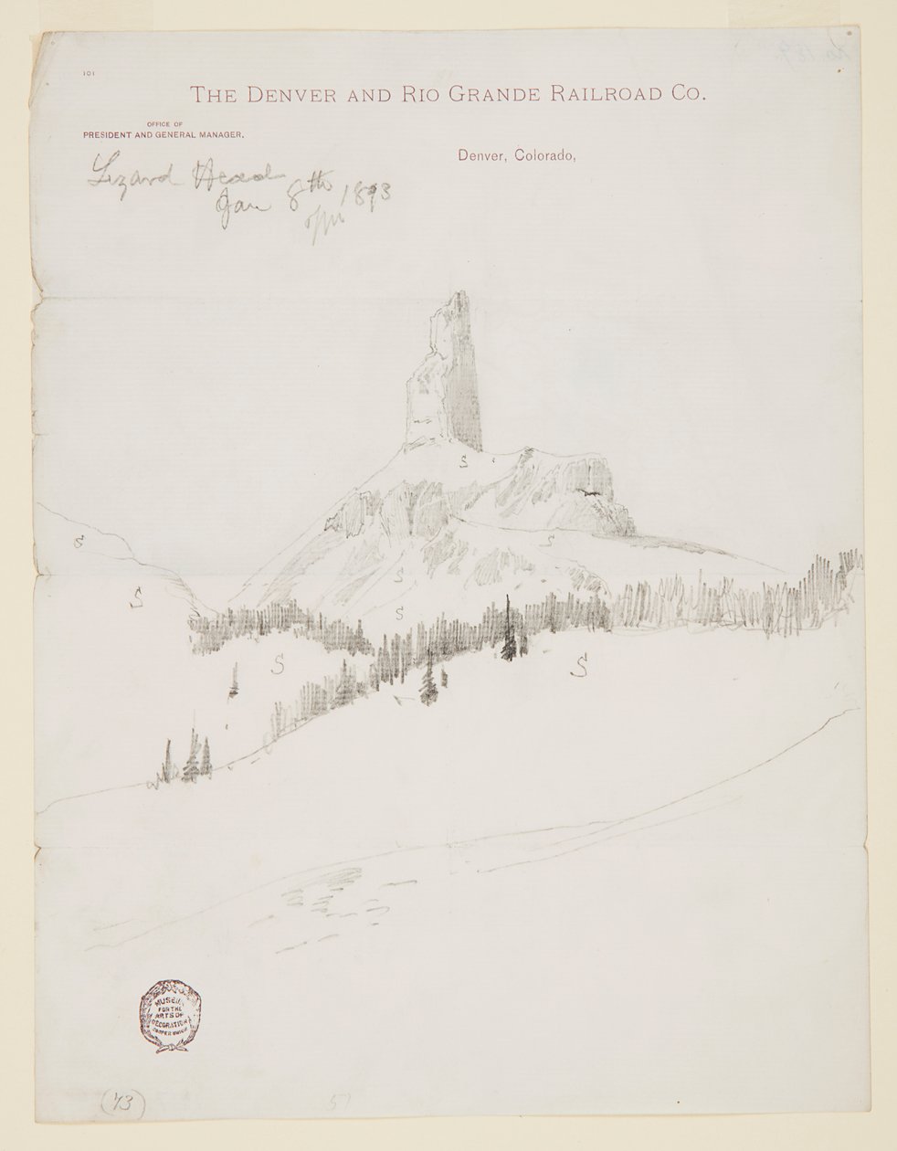 Lizard Head Peak, Colorado od Thomas Moran